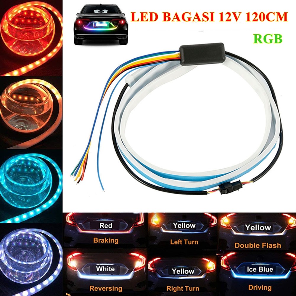 LAMPU LED BAGASI MOBIL RGB / TAIL TRUNK LIGHT 12V